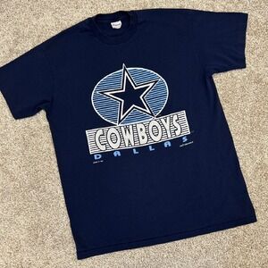 Vintage Dallas Cowboys Shirt Stedman 1990 Men Size XL Made In USA Single‎ Stitch